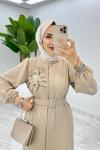 Taş Premium Yasemin Ferace Tesettür Giyim