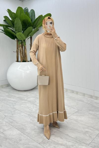 Vizon Bensu Triko Elbise Tesettür Giyim