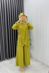 Yağ Yeşil Figen Pantolon Takım Tesettür Giyim
