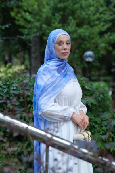 Bloomi Desen Soft Pamuk Şal Lila
