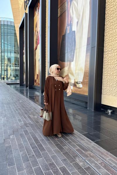 IMTIZA ABAYA  Kahverengi
