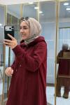 Önü Kısa Arkası Uzun İki İplik Takım Bordo