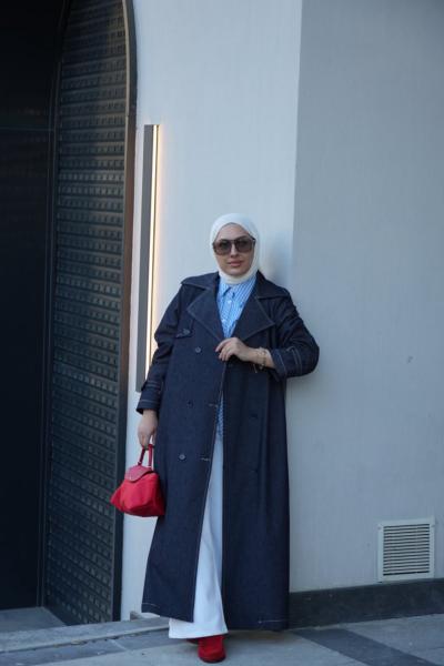 RENA TRENÇKOT  LACİVERT