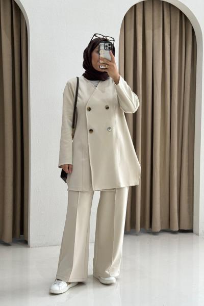 Scuba Ceketli Takım  TAŞ