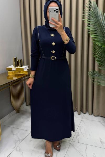 Ceyda Elbise Lacivert