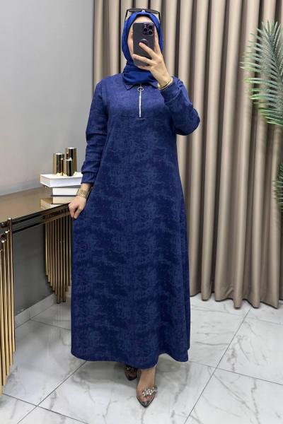 Dicle Elbise Lacivert