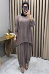 Elanur Pantolonlu Takım Vizon