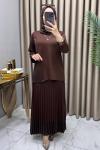 Hale Etekli Takım Kahve Renk