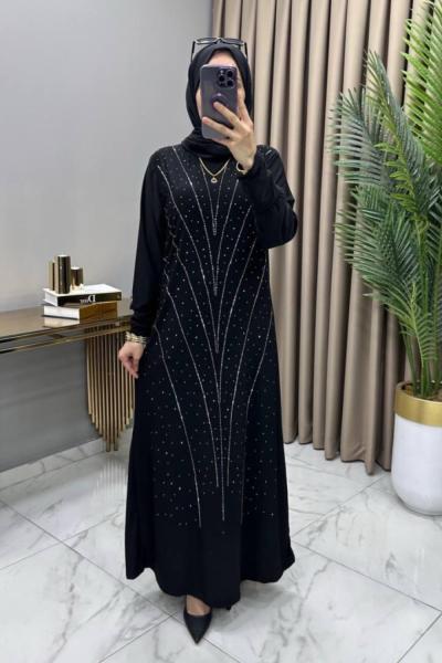 Işıltı Abiye Elbise Siyah