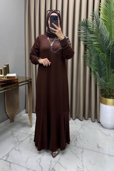 Seven Abiye Elbise Kahve