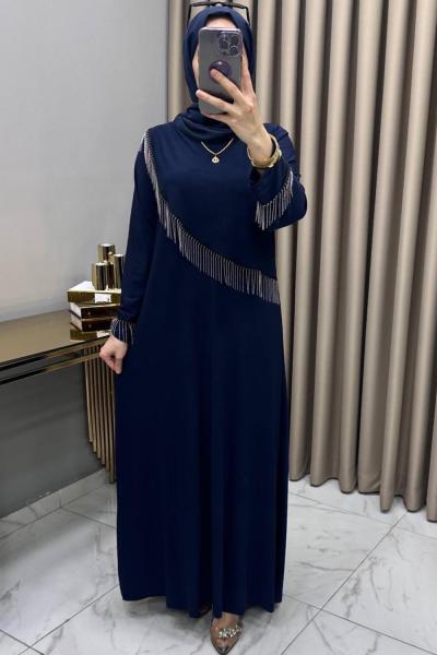 Zincir Elbise Lacivert