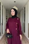 Begüm Uzun Elbise-Mürdüm