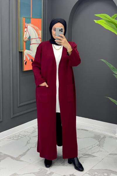 Belgin Hırka - Bordo