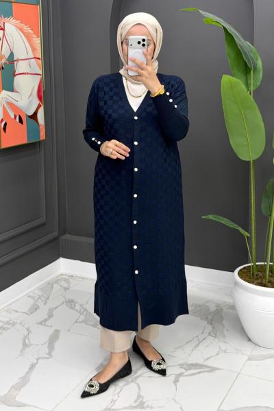 Bella Merserize Hırka - Lacivert