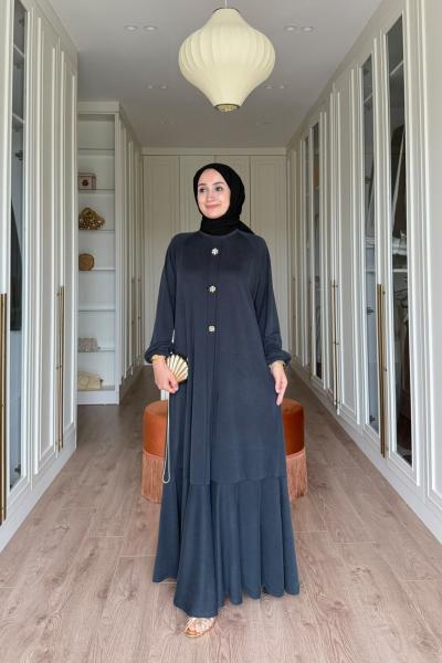 Ceylan Uzun Elbise-Siyah