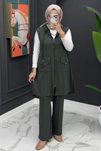 Deniz Yelekli Takım - Yeşil