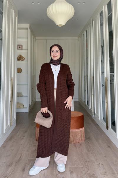 Didem Uzun Hırka - Kahverengi