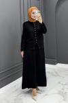 Feyza Triko Etekli Takım - Siyah