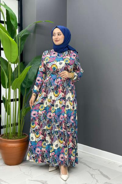 Gökçe Yazlık Elbise- Lacivert