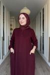 Niloş Oyhso Elbise - Bordo