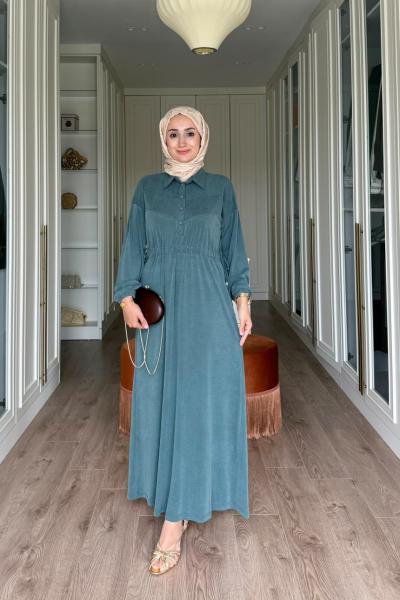 Şenay Elbise-Mint Yeşil