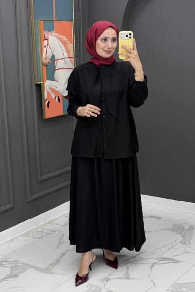 şule etekli takım - siyah