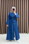 Yuqa Kot Kimono Elbise-Lacivert