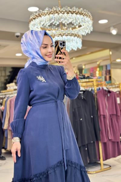 12675 Dila Elbise Lacivert