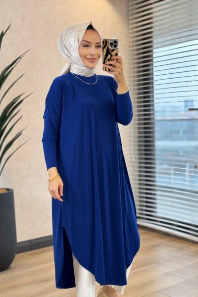 1735 Sandy Yarasa Kol Tunik Saks