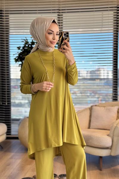 1778 Sandy Pantolonlu Takım Yağ Yeşili