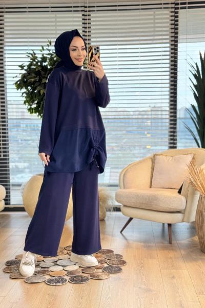 19250 Şirin Büyük Beden Takım Lacivert