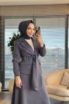 2194 İki Düğme Ceket Etekli Takım Antrasit