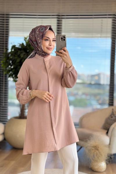 2203 Liya Tunik Koyu Bej