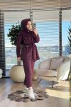 22764 Önü Dört Cep Kapaklı Takım Bordo