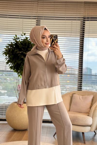 22854 Kolsuz İçlikli 3lü Takım Gri
