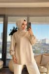 24134 Çiçek Tunik Bej
