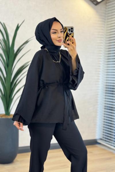 24436 Nisan Bluz Siyah