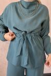 250364 Bağcıklı Şık Modern Pantolon Takım Mint