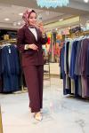 250369-1 Günlük Pantolon Ceket Takım Bordo