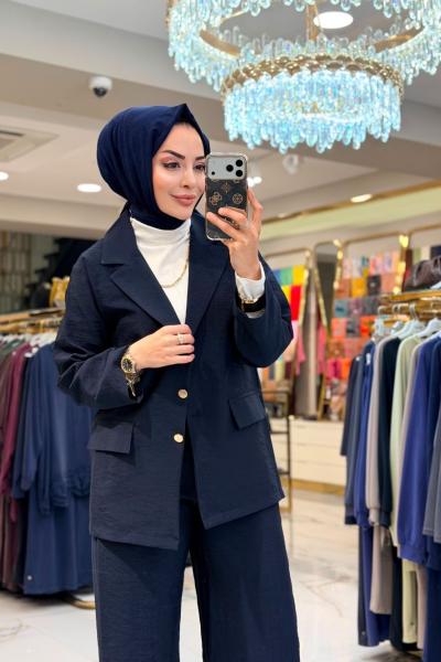 250369-1 Günlük Pantolon Ceket Takım Lacivert
