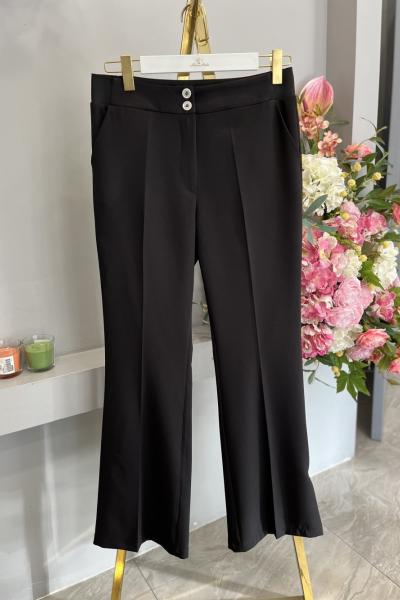 25088 İspanyol Paça Pantolon Siyah