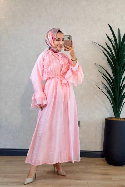 25131 Nur Elbise Pembe