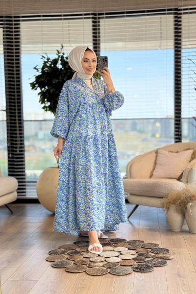 25EL562 Çitlembik Elbise Saks