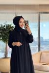 2605 Rabia Pileli Ferace Siyah
