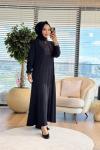 26234 Osyho Kuğu Elbise Siyah