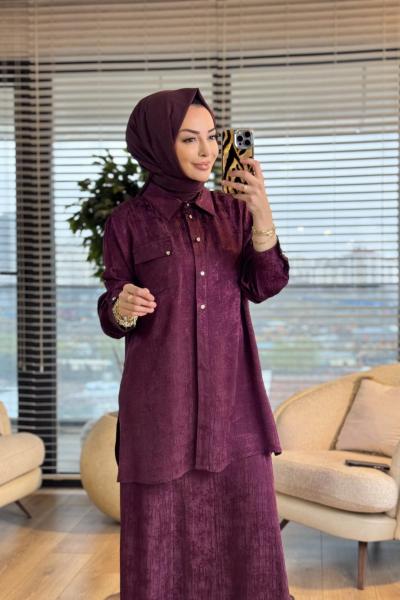 26630 Miray Etekli Jakar Takım Mürdüm