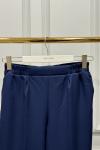 3229 Beli Lastikli Pantolon Lacivert