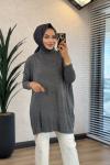 3399 Yarasa Triko Tunik Antrasit