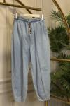 34157 Tencel Konik Pantolon Mavi