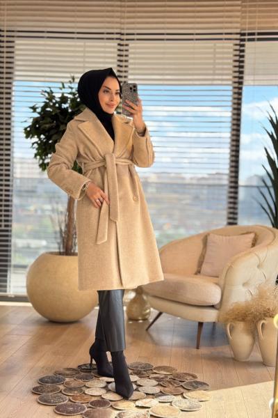 35407 Kruvaze Klasik Kaban Bej